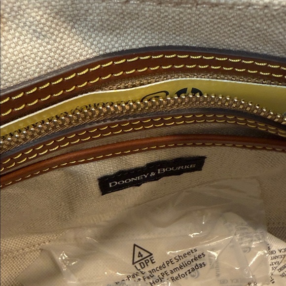 Dooney & Bourke light Blue and Tan Shoulder Bag - Picture 6 of 11